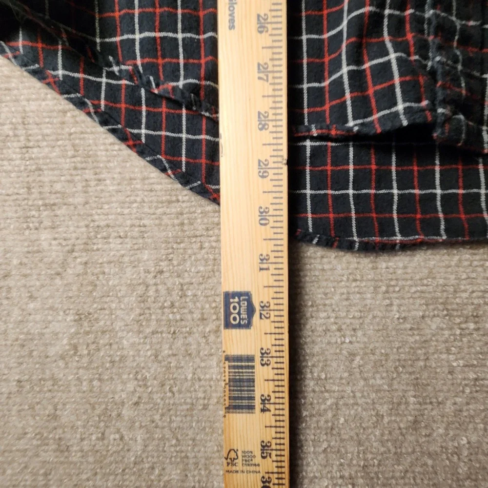 Polo‎ Ralph Lauren Button Down Shirt Mens L Black Red Plaid Flannel Pony Logo